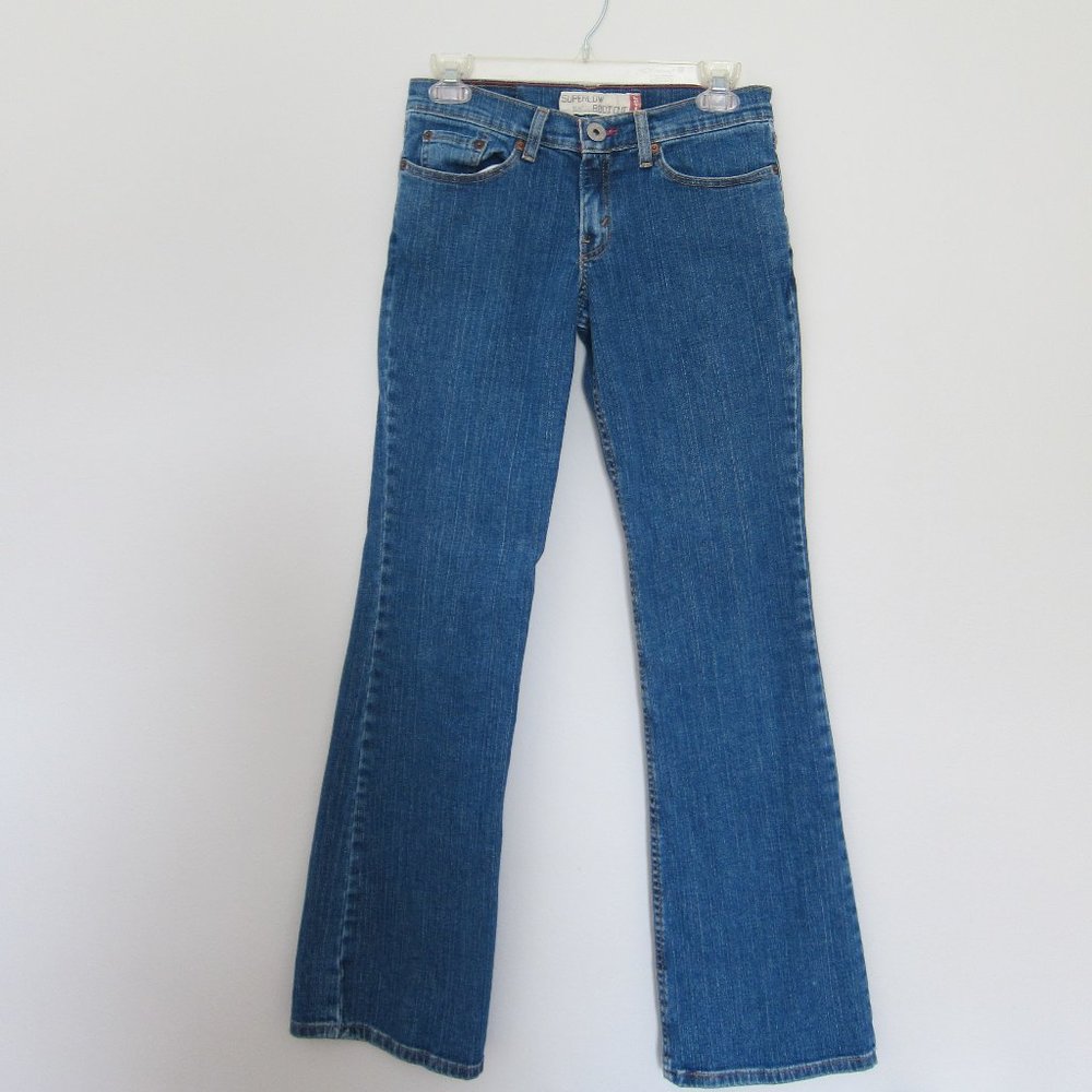 Levi's Superlow Bootcut 518 Blue Jeans Juniors 1M Denim
